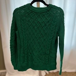Green knit sweater
